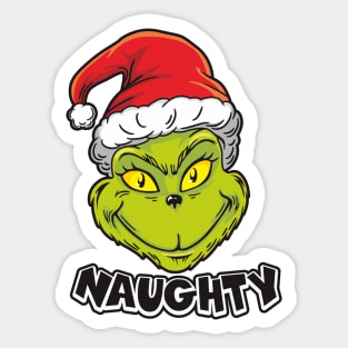 Naughty Grinch Sticker